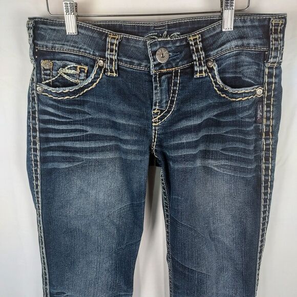 Silver Jeans Co Mckenzi Bootcut Jeans Women’s W29 L32 Distressed Denim - Picture 3 of 14